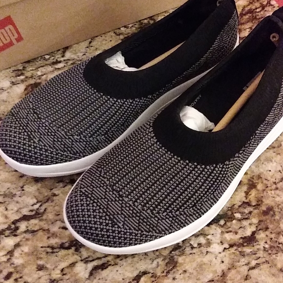 0316 Fitflop Uberknit Slip On Ballerina Shoes - Picture 8 of 8